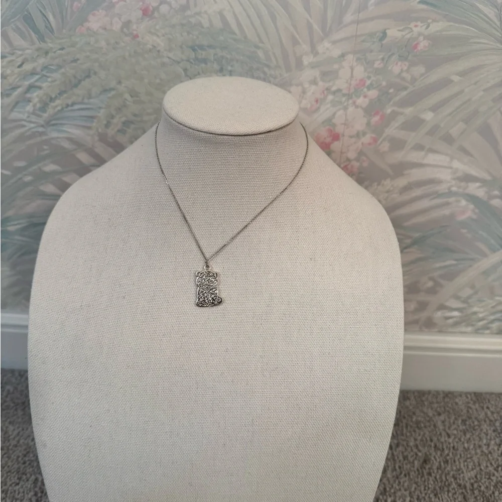 Black & Silver Colored Panda Necklace - 15